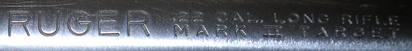 Ruger Mk II Target receiver markings